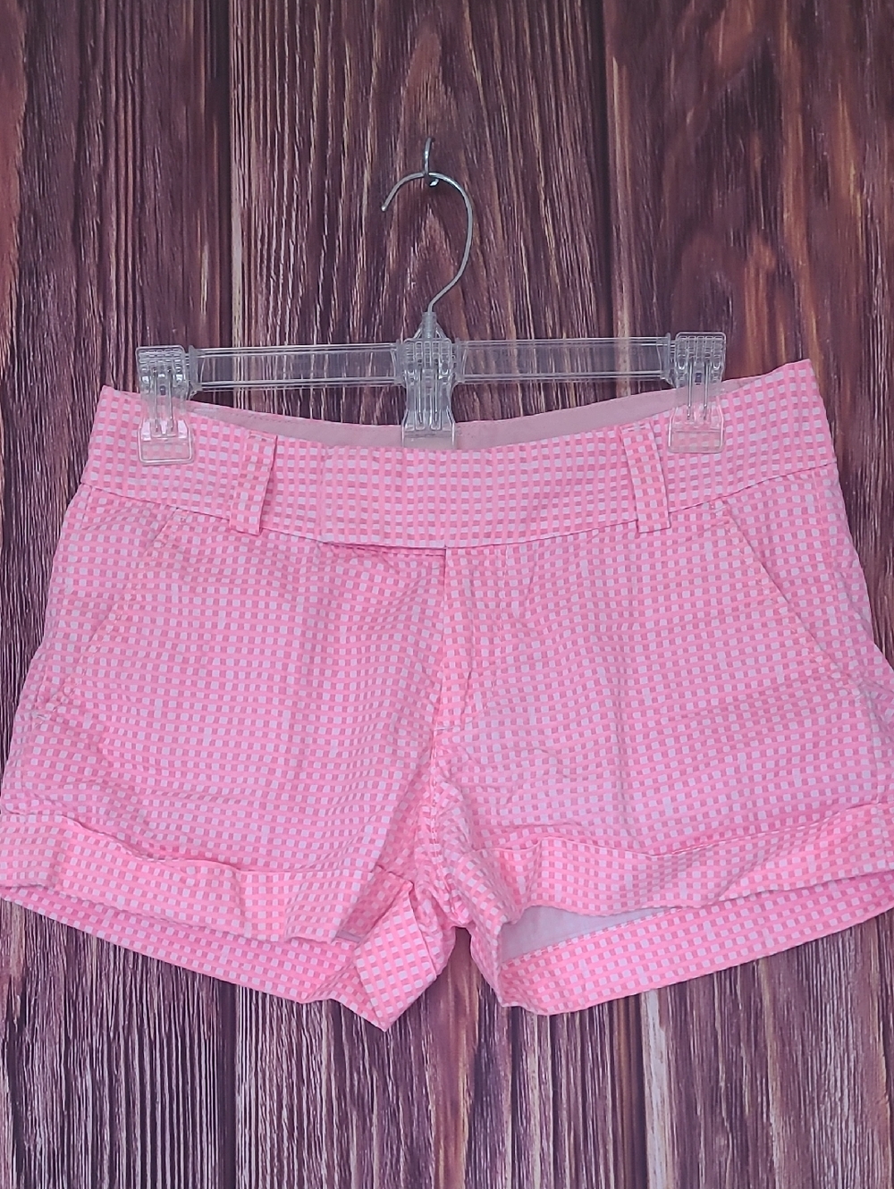 Lilly Pulitzer Pink Gingham High-Rise Shorts